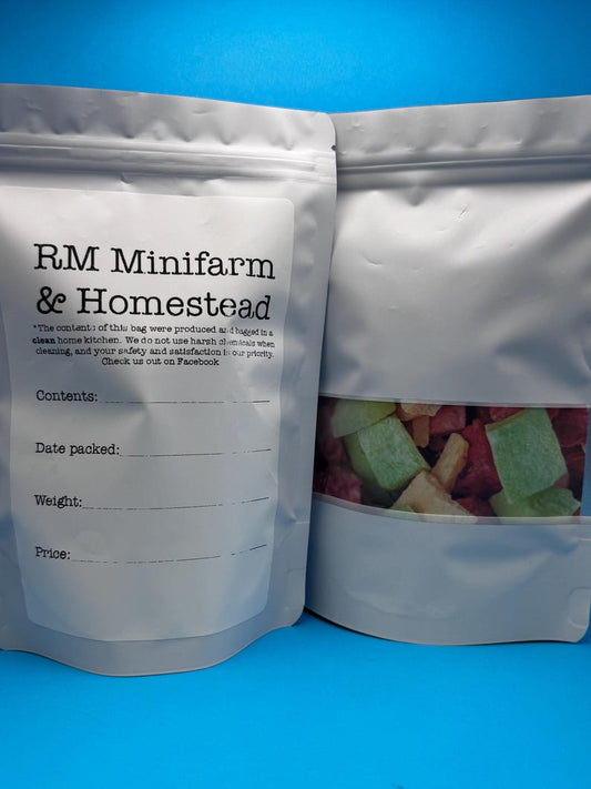 Organic freeze dried melon mix with watermelon, cantaloupe and honeydew no apeel