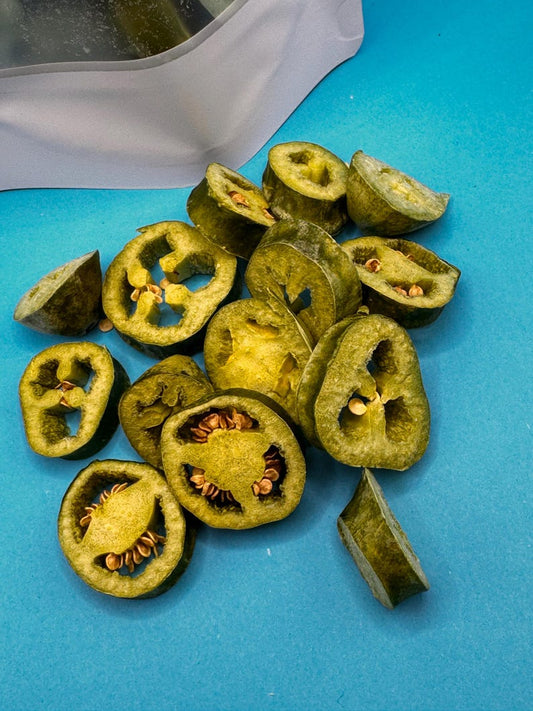 Organic no apeel freeze dried jalapeño slices
