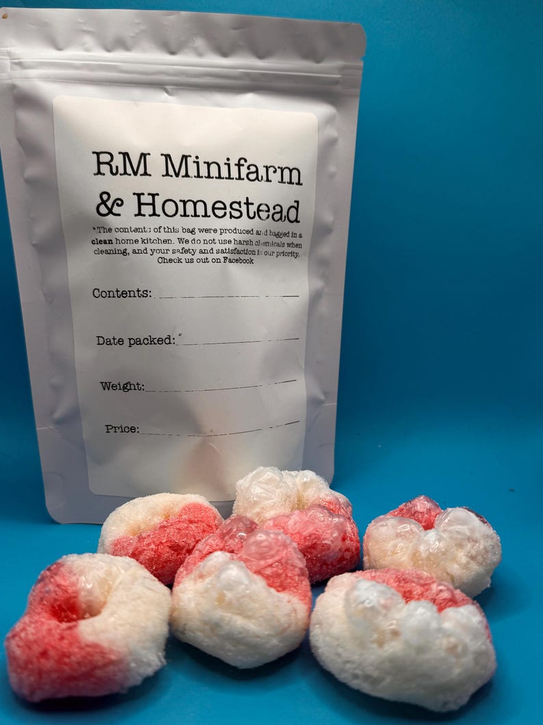 Freeze dried watermelon rings candy snack treat puff puffed