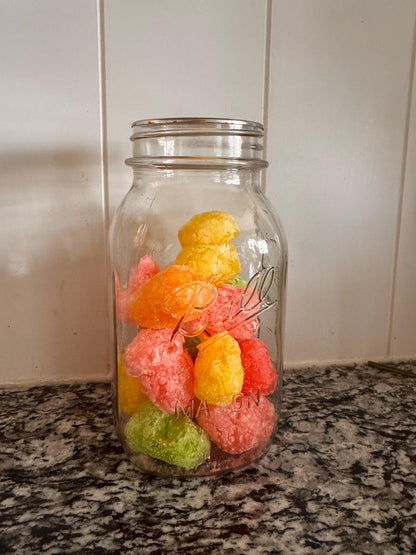 Freeze dried sour gummy bears treat snack candy puff