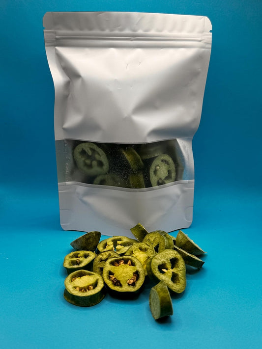 Organic no apeel freeze dried jalapeño slices