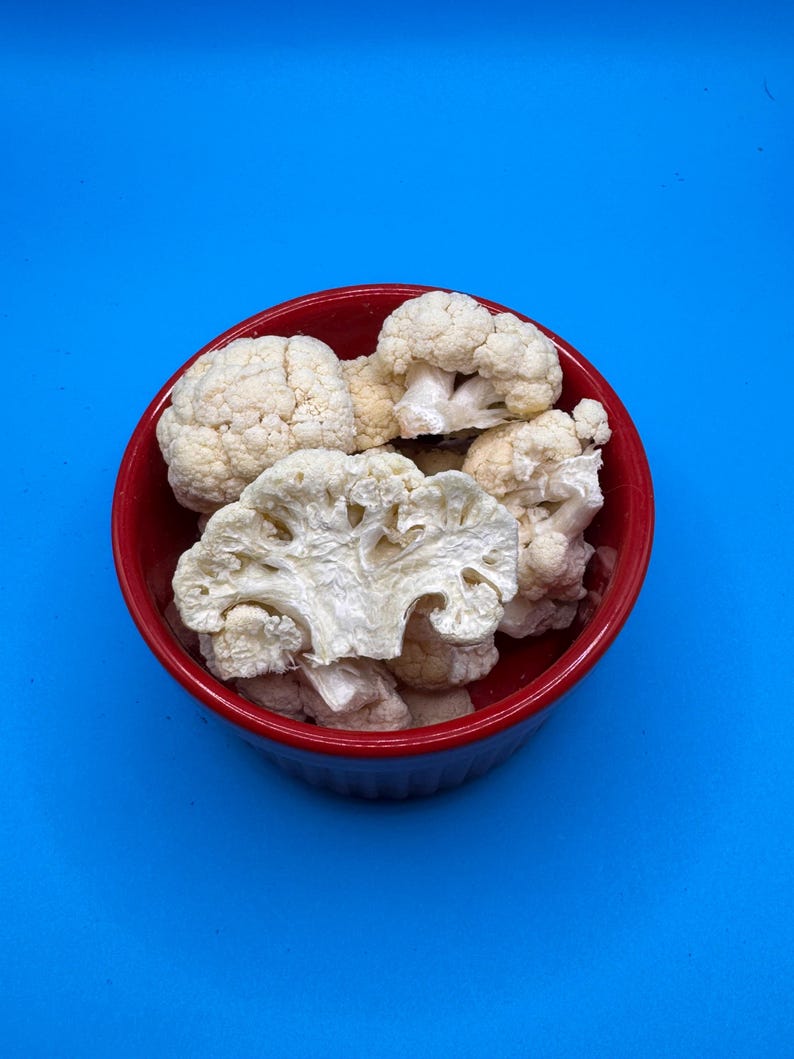 Cauliflower organic no apeel freeze dried vegetable veggie snack