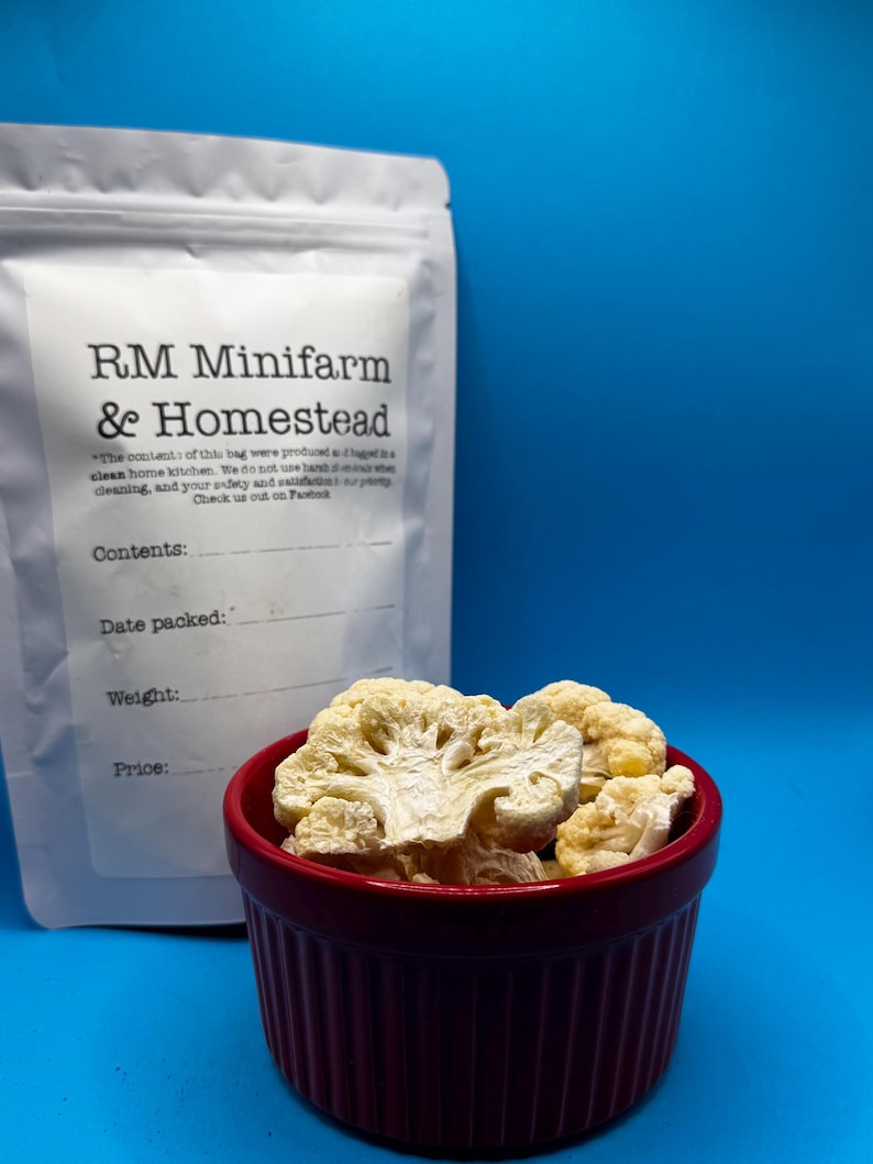 Cauliflower organic no apeel freeze dried vegetable veggie snack